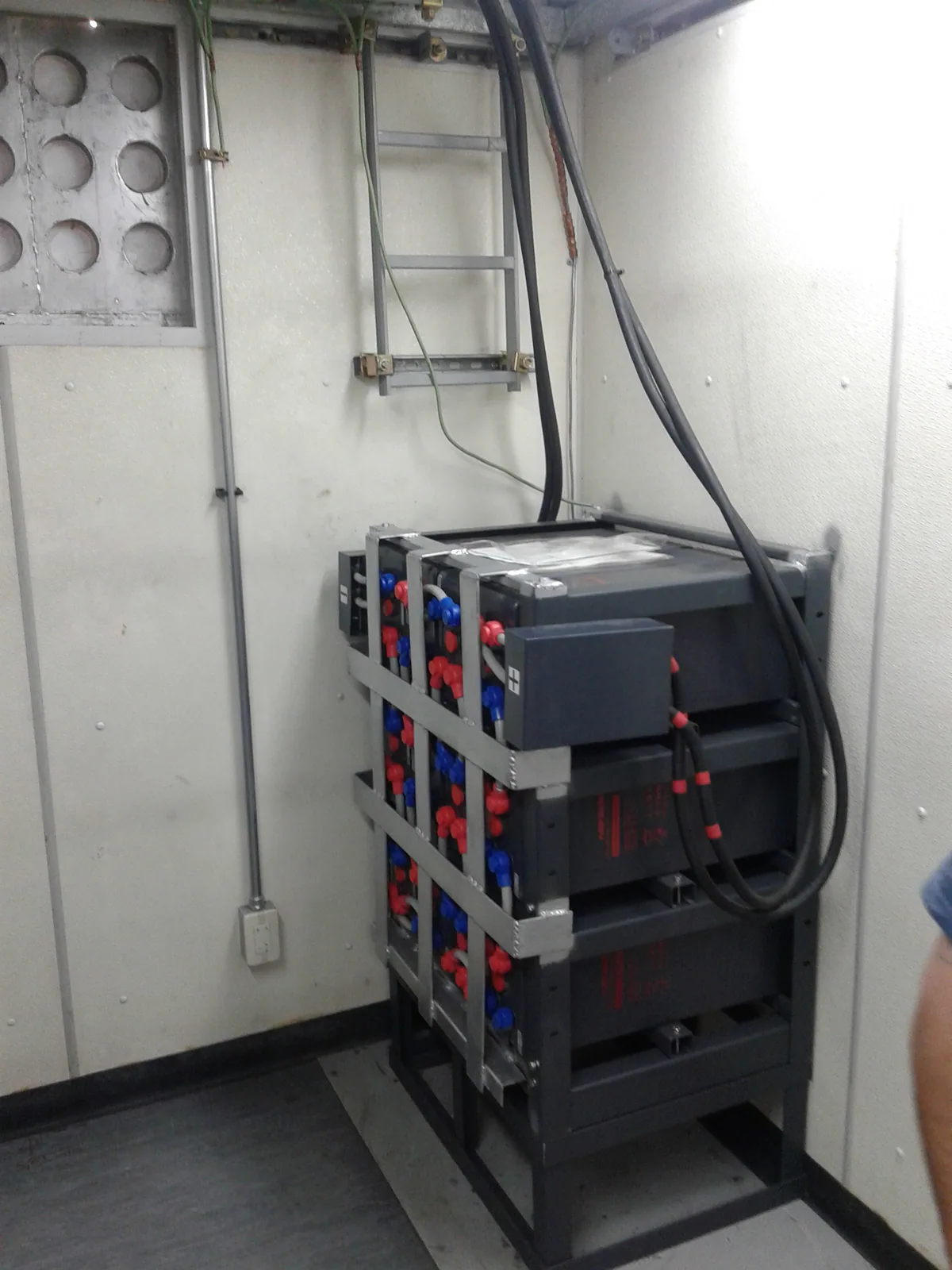 Banco de baterías de un sistema de respaldo energético